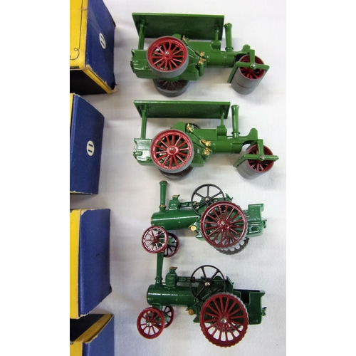 476 - LESNEY MODELS OF YESTERYEAR 2 NUMBER 1 BEING THE TRACTION ENGINE TOGETHER WITH 2 NUMBER 11 THE ROAD ... 