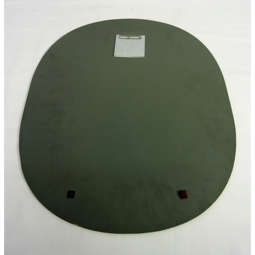 5 - GLASS ADVERTISING MIRROR ELLIPTICAL APPROX 16.5 X 19.75 INS PARK EXPORT PROST FREUNDE