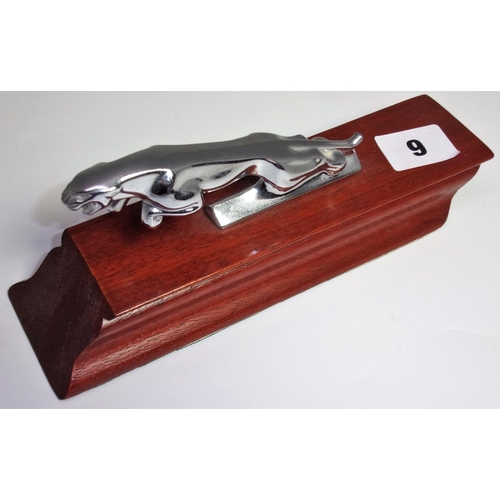 9 - PLINTH MOUNTED JAGUAR CAR MASCOT