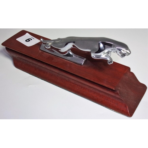 9 - PLINTH MOUNTED JAGUAR CAR MASCOT