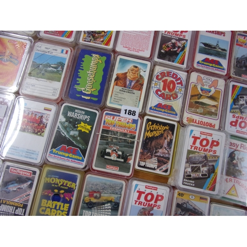 188 - QUANTITY OF MISC MOSTLY TOP TRUMPS CARDS ETC.