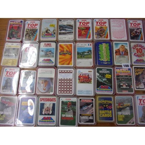 188 - QUANTITY OF MISC MOSTLY TOP TRUMPS CARDS ETC.