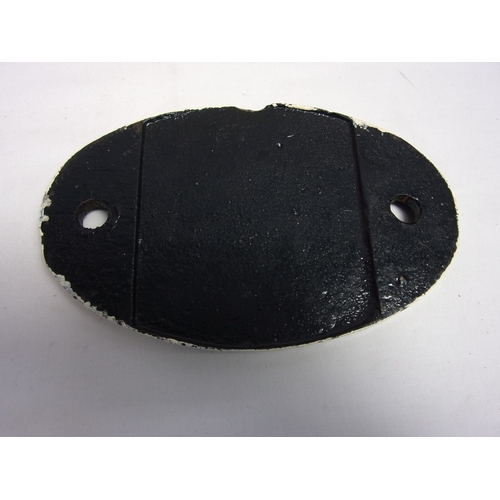 468 - RAILWAY LOCOMOTIVE SHED PLATE 32A NORWICH THORPE. PAINTED FRONT & BACK, SMALL CHIP ON TOP EDGE