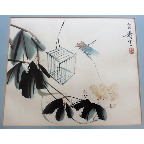 558 - CHINESE WATER COLOURS LABEL WANG XUE TAO (5), each approx. 28 x 23.5 cm