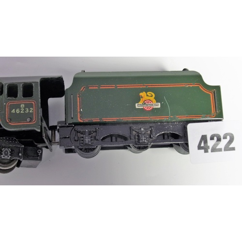 422 - HORNBY DUBLO DUCHESS OF MONTROSE 46232 APPEARS 3 RAIL BUT WITHOUT TRACK PICKUP IDEAL FOR SPARES OR R... 