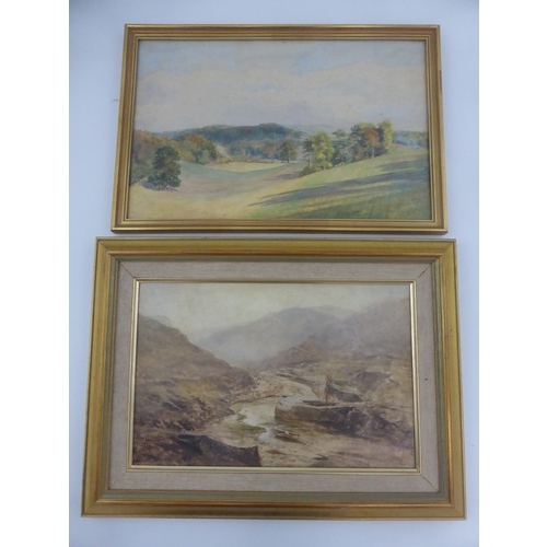 580 - 4 MISC PICTURES INCLUDING GEOFFREY LEE PASTEL ‘THE GARDENS MALVERN’, GUNNAR BERGLUND SMALL WATERCOLO... 