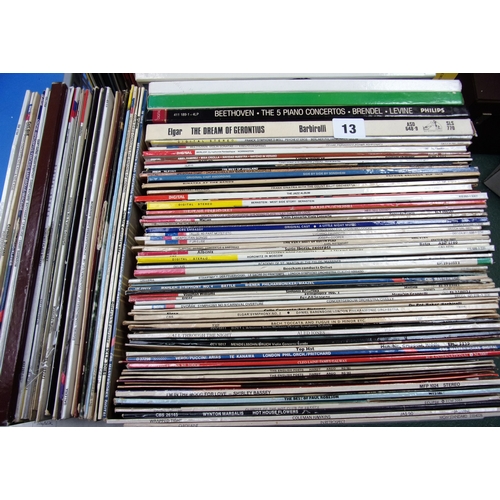 13 - MIXED CLASSICAL RECORDS 33 RPM LPS WITH A FEW JAZZ AND BOX SETS APPROX 120 IN TOTAL