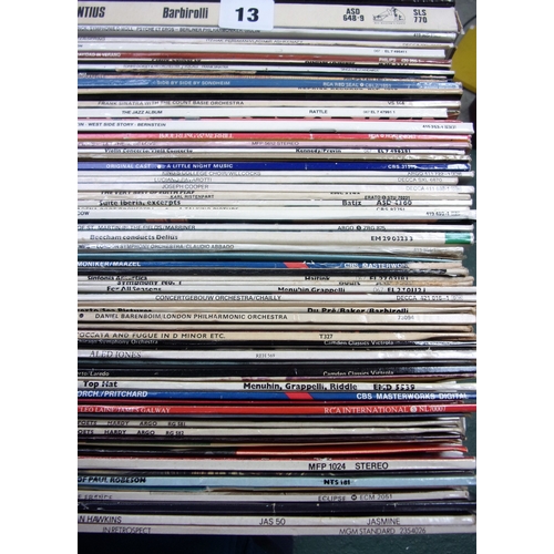 13 - MIXED CLASSICAL RECORDS 33 RPM LPS WITH A FEW JAZZ AND BOX SETS APPROX 120 IN TOTAL