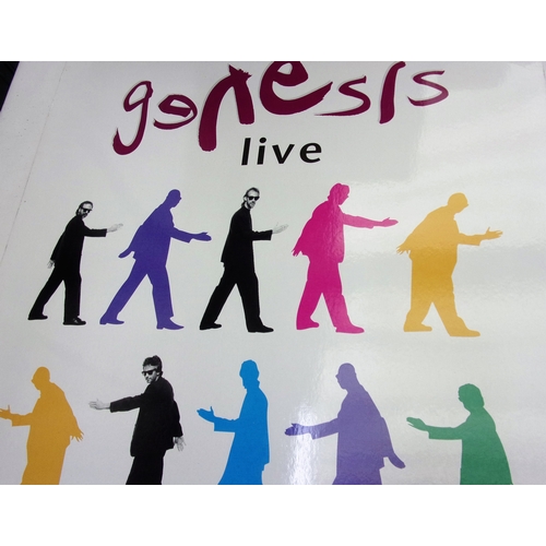 153 - MUSIC POSTER GENESIS LIVE THE WAY WE WALK VOLUME 2 THE LONGS, PRINTED BY VIRGIN MEDIA POSSIBLY AO SI... 