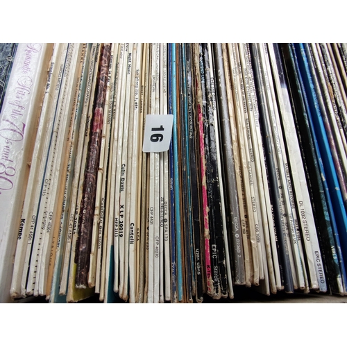 16 - MIXED CLASSICS AND ROCK AND POP LPS APPROX 100 TITLES TOGETHER WITH 17 SINGLES