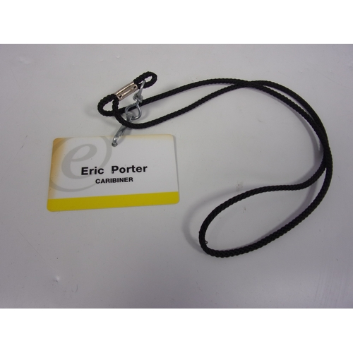 165 - CARABINER EMBROIDERED TOUR JACKET AND LAMINATE PASS ON LANYARD, CARABINER WERE A SPECIALIST PRODUCTI... 