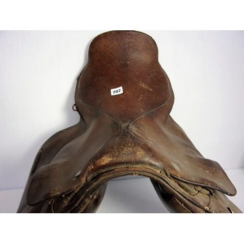 207 - OLD LEATHER SADDLE