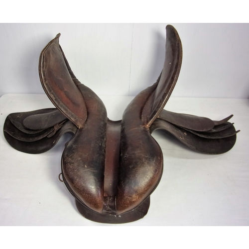 207 - OLD LEATHER SADDLE