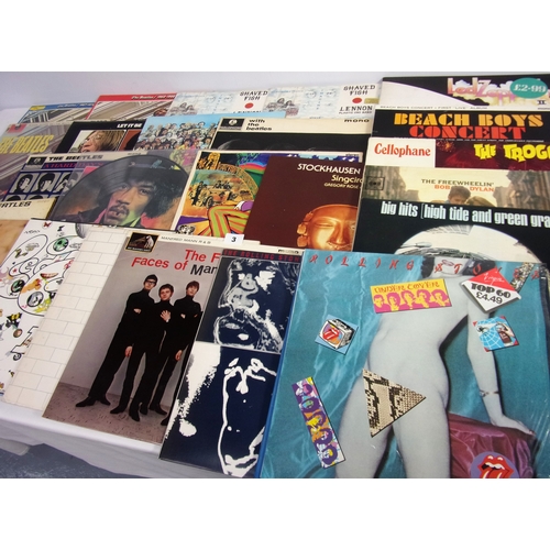 3 - RED RECORD BOX INCLUDING ROCK AND POP 27 LPS BEATLES PCS 7067 BEATLES 62-66 PCSP 717 SHAVED FISH LEN... 