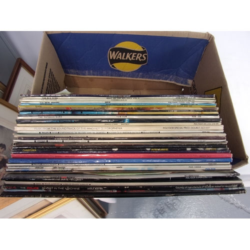 65 - COLLECTION OF LPS AND RECORDS, ROCK AND POP, MANY BEATLES INCLUDE LENNON SHADE FISH, BLONDIE EAT TO ... 