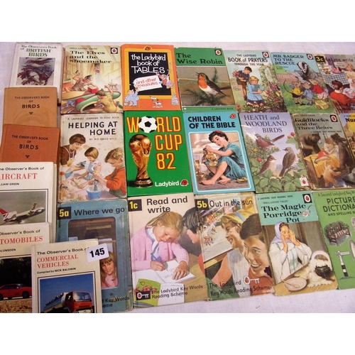 145 - LADYBIRD ABC AND CHILDREN'S BOOKS AN INTERESTING SELECTION OF OLD TITLES APPROX 27 TOGETHER WITH 6 O... 