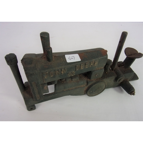507 - UNUSUAL PART OF AN EARLY DIE CAST TRACTOR A JOHN DEER 02 TRACTOR MISSING WHEELS AND MANY PARTS BUT C... 