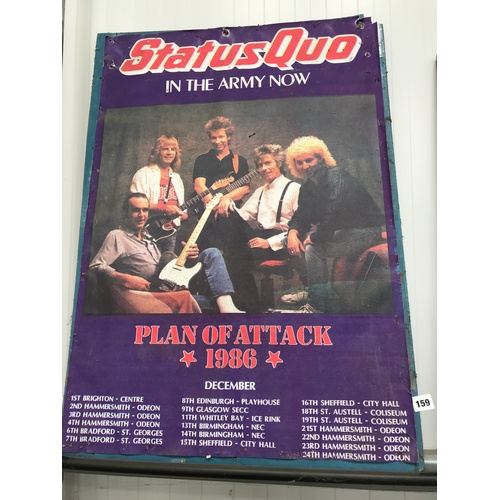 159 - STATUS QUO 'IN THE ARMY NOW PLAN OF ATTACK' POSTER 1986