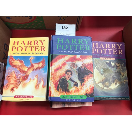 182 - HARRY POTTER , FIRST EDITIONS AND PAPERBACKS ; ORDER OF THE PHOENIX 2003 FE WITH DUST JACKET, PRISON... 