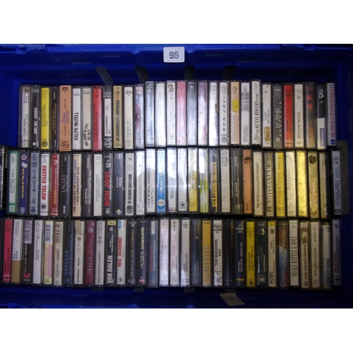 95 - APPROX 180 TAPE CASSETTES 1970S 80S GENRE MUSIC WITH SELECTION OF ARTISTS AND BANDS