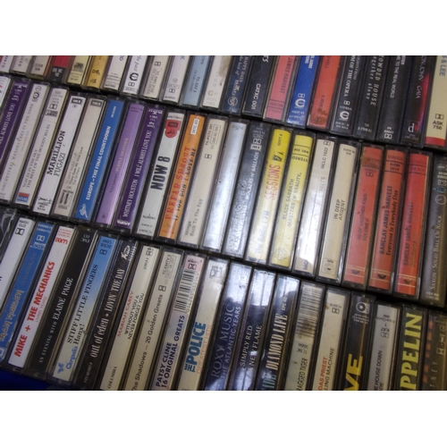 97 - APPROX 180 TAPE CASSETTES 1970S 80S GENRE MUSIC WITH SELECTION OF ARTISTS AND BANDS