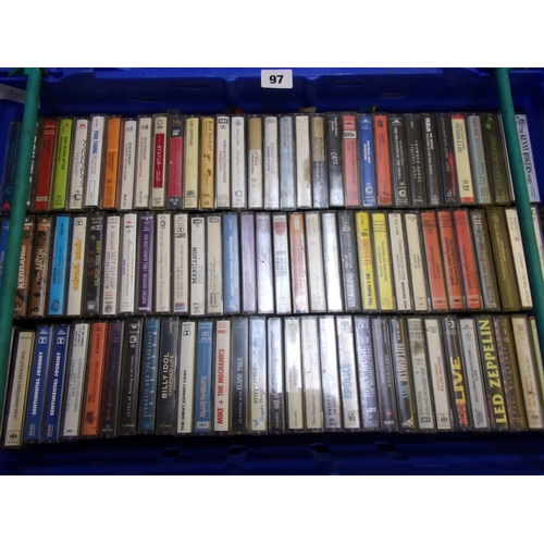 97 - APPROX 180 TAPE CASSETTES 1970S 80S GENRE MUSIC WITH SELECTION OF ARTISTS AND BANDS