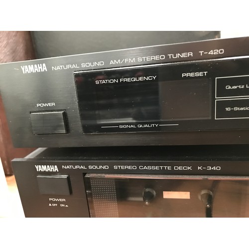 118 - YAMAHA T-420 STEREO TUNER T/W YAMAHA K-340 STEREO CASSETTE DECK