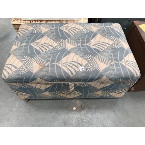 248 - LINEN BOX IN SHADES OF BLUE AND BEIGE