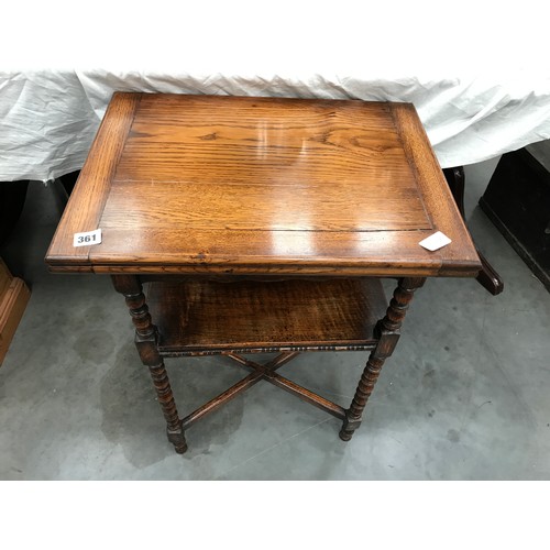 361 - SMALL TURNOVER CARD TABLE WITH CROSS MEMBERS