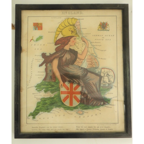 457 - A SET OF 12 CARICATURE MAPS, VINCENT BROOKS, DAY & SON LTD. LONDON, EACH APPROX. 29 X 25 cm OVERALL