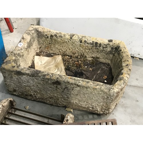 28 - STONE PUMP TROUGH, APPROX. 71 X 47 cm