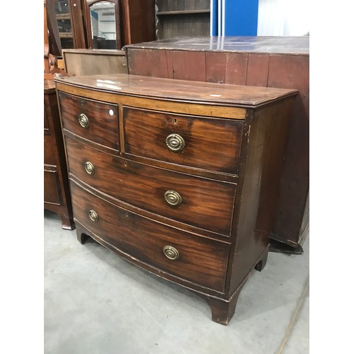 158 - BOW FRONT CHEST OF DRAWERS