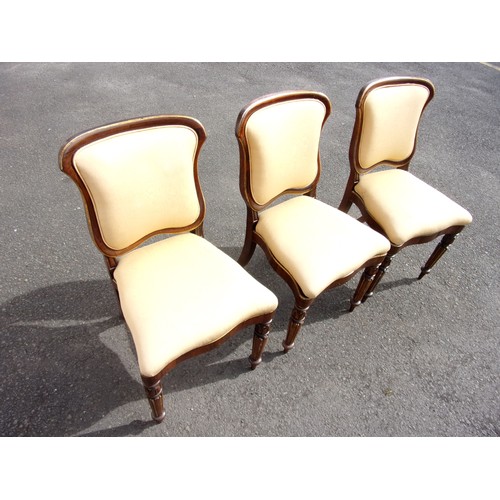 415 - SET OF 3 UPHOLSTERED CHAIRS