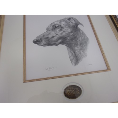 489 - ANIMAL RELATED PRINTS INCLUDING A SANDRA  LEIGHTON PRINT OF A GREYHOUND NUMBER 1 OF 850 GREYHOUND CA... 