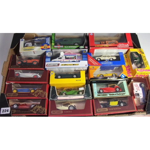 6 - MATCHBOX RED BOXED DIE CAST MODELS 6 IN TOTAL TOGETHER WITH A LIGHT BLUE MODELS OF YESTERYEAR FURTHE... 