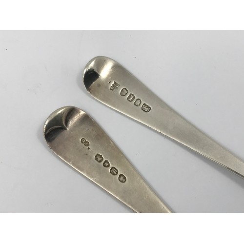 1219 - 2 SILVER TABLESPOONS, APPROX. 130g