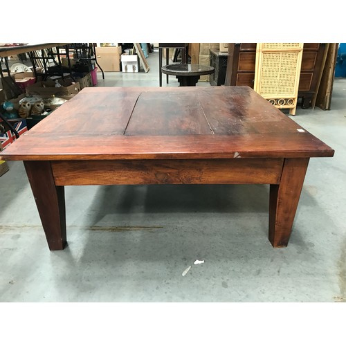 454 - SUBSTANTIAL SQUARE TOP INDONESIAN TYPE COFFEE TABLE