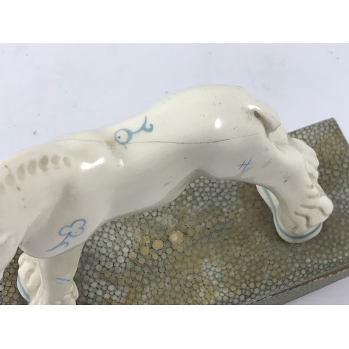 1738 - A RARE ROYAL WORCESTER ROCKING HORSE BLOTTER A/F