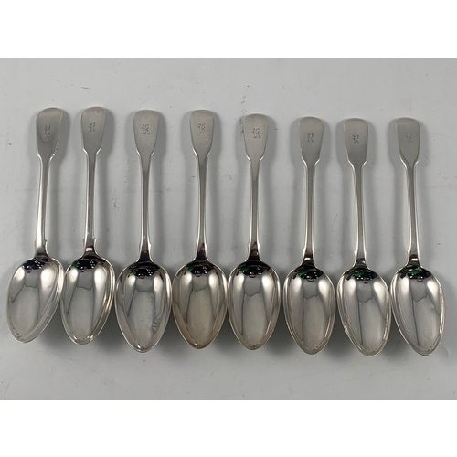 1944 - 8 SILVER TABLE SPOONS APPROX. 542g