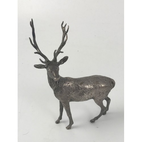 1956 - SILVER MODEL OF A STAG, APPROX. 12 cm H. 153 g