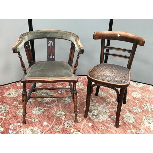 429 - BOW BACK CHAIR AND 1 OTHER