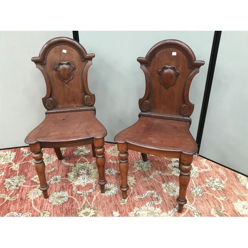 435 - PAIR OF HALL CHAIRS