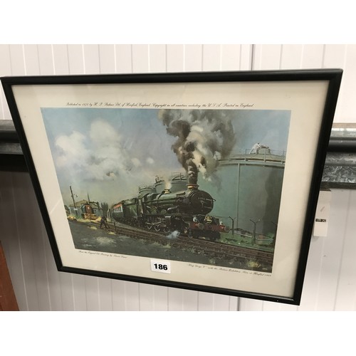 186 - FRAMED PRINT OF TERRACE CUNEO THE KING GEORGE V AT BULMERS EXHIBITION HEREFORD