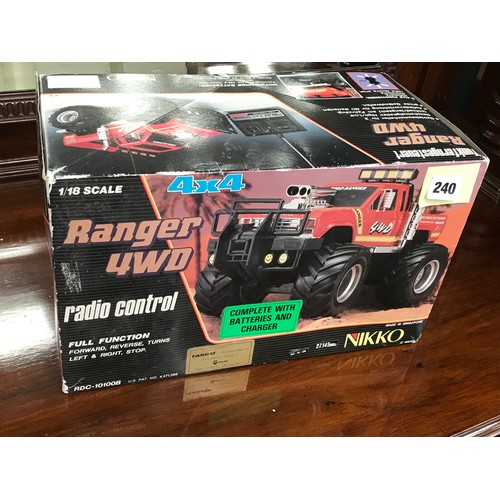 240 - NIKKO RANGER 4 WHEEL DRIVE RADIO CONTROLLED 1:18 SCALE BUGGY