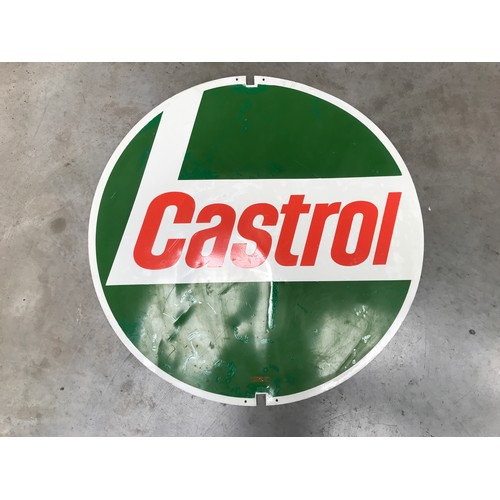 6 - CASTROL GTX OVAL ADVERTISING SIGN DOUBLE SIDED DIAMETER 24 INCH WOULD NORMALLY BE IN THE CENTRE OF A... 