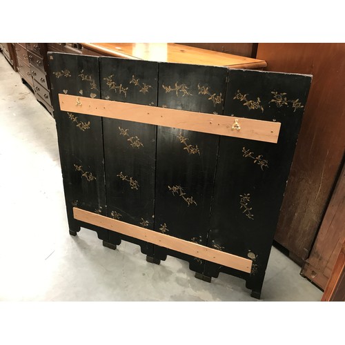 190 - LATE 19TH CENTURY JAPANESE SHIBYAMA EBONISED SCREEN