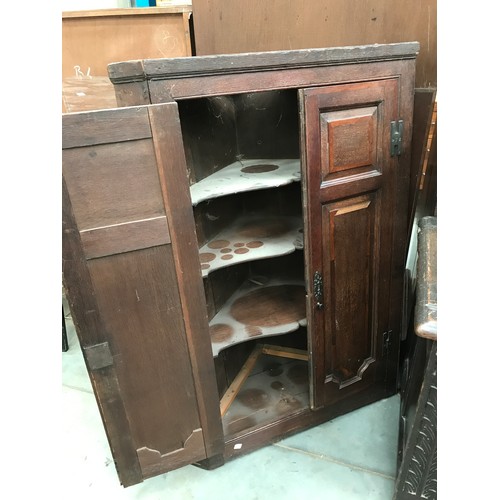 246 - OAK CORNER CUPBOARD