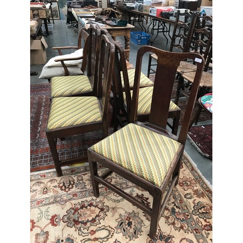 422 - SET OF 5 DINING CHAIRS AND ONE OTHER