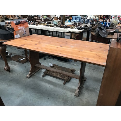 463 - PINE REFECTORY STYLE TABLE