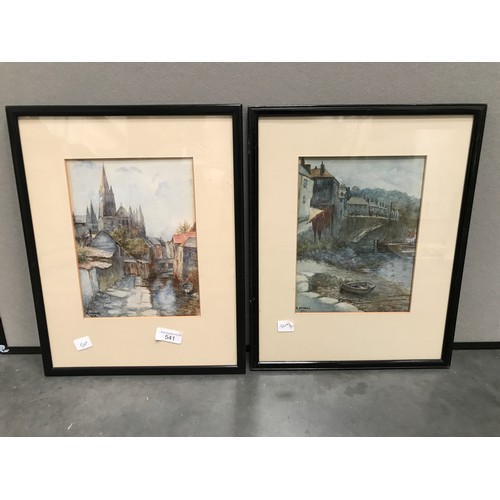 541 - PAIR OF WATERCOLOURS CIRCA 1932